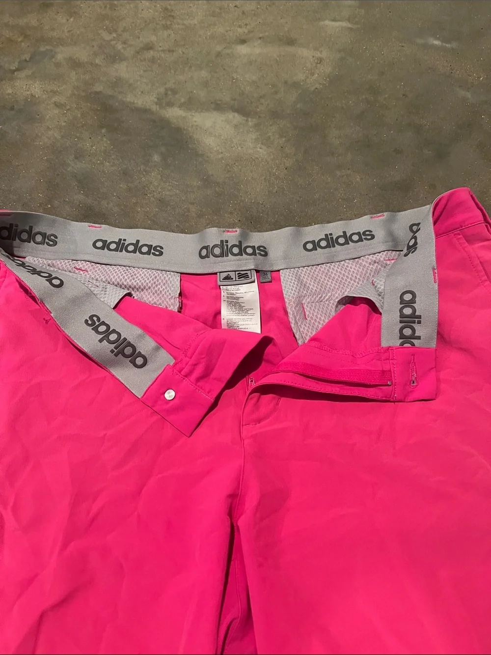 adidas Men's Bright Pink Flat Front Golf Shorts